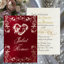 Cadre Orné & Cœur - Rouge