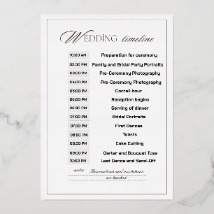 Invitation En Aluminium Calendrier de mariage personnalisable