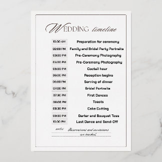 Invitation En Aluminium Calendrier de mariage personnalisable