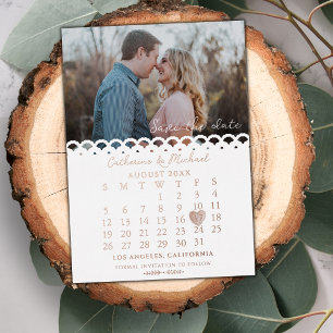Invitation En Aluminium Calendrier de sauvegarde de date de photo de dente