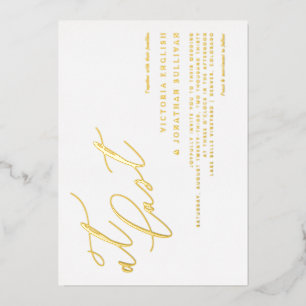 Invitation En Aluminium Calligraphie Moderne Au Dernier Mariage