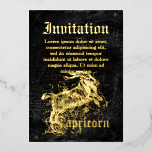 Invitation En Aluminium Capricorne vintage de Zodiac