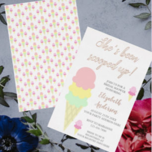 Invitation En Aluminium Carton de mariage glace ramassée pour une douche d