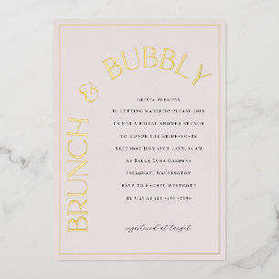 Invitation En Aluminium Carton d'invitation de douche de mariée Brunch & B