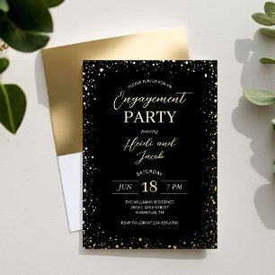 Invitation En Aluminium Carton d'invitation de fête de fiançailles Moderne