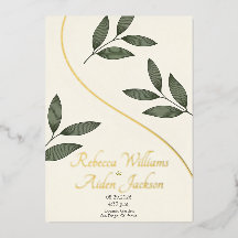Carton d'invitation de mariage classique ivoire et