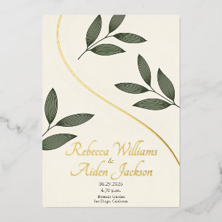 Invitation En Aluminium Carton d'invitation de mariage classique ivoire et