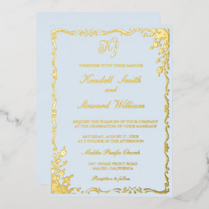Invitation En Aluminium Carton d'invitation de mariage en or luxe Mode é