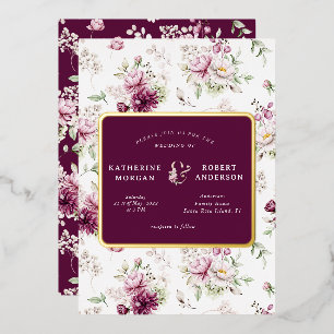 Invitation En Aluminium carton d'invitation de mariage floral jardin magen