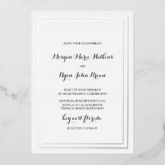 Invitation En Aluminium Carton d'invitation de mariage traditionnel classi