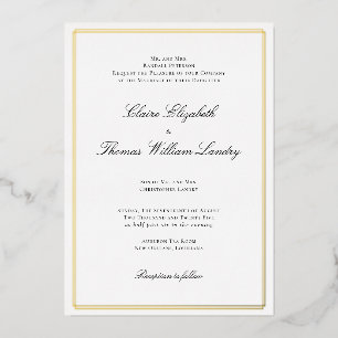 Invitation En Aluminium Carton d'invitation de mariage traditionnel - Feui
