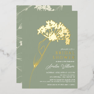 Invitation En Aluminium Carton d'invitation moderne en feuille métallisée