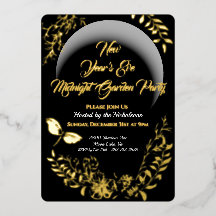 Carton d'invitation pour la soirée du Nouvel An en