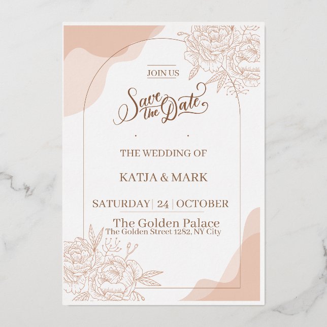 Invitation En Aluminium Cartons d'invitation de mariage (Recto)