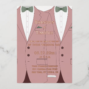 Invitation En Aluminium Cartons d'invitation de mariage gay rose clair ave