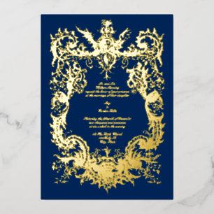 Invitation En Aluminium Cartouche baroque rococo antique 1745
