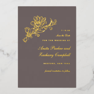 Invitation En Aluminium Cascade de Chocolat Tulipe