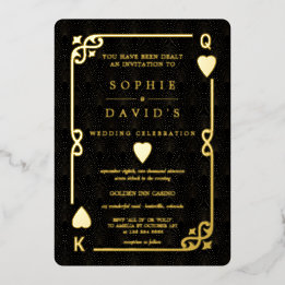 Invitation En Aluminium Casino glamour Las Vegas Poker Mariage Real