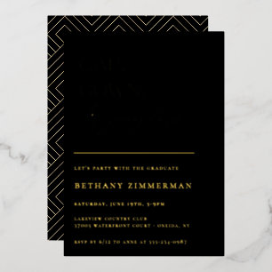 Invitation En Aluminium Casquette Gown ça va faire tomber la fête de l'obt