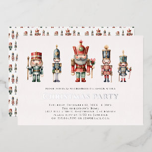 Invitation En Aluminium Casse-noix moderne pour la fête de Noël