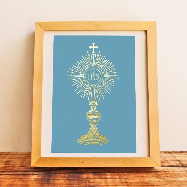 Invitation En Aluminium catholic home decor  small 5" x 7" Eucharist  (Créateur téléchargé)