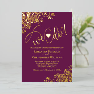 Invitation En Aluminium C'Est Ce Que Nous Faisons ! Mariage moderne Magent