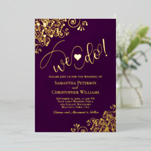 Invitation En Aluminium C'Est Ce Que Nous Faisons ! Plum Mariage moderne m