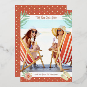 Invitation En Aluminium C'est Le Soleil De La Mer Plage Tropicale Été Noël