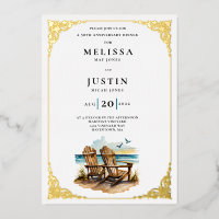 Chaise de plage simpliste pour anniversaire de mar