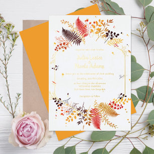 Invitation En Aluminium Champignons sauvages Fleurs Fleurs Fleurs Folin Fo