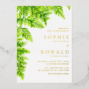 Invitation En Aluminium Chartreuse Green Ferme Feuille Mariage de bois