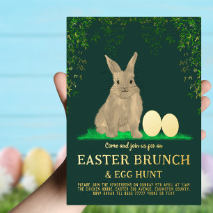 Invitation En Aluminium Chasse aux œufs de Pâques Brunchtrout Cute Bunny O