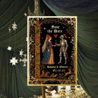 Chevalier Médiéval et Dame Manuscrit Date de Sauve