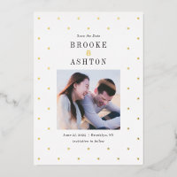 Chic Dots FOIL Mariage Moderne Enregistrer La Cart