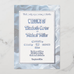 Invitation En Aluminium Chic Moderne Quirky Blue Pastels