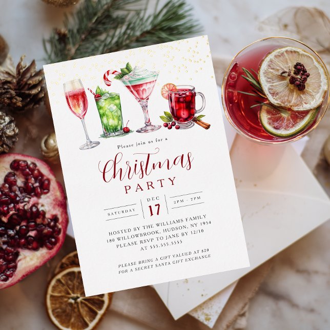 Invitation En Aluminium Christmas Party Making Spirits Bright (Créateur téléchargé)