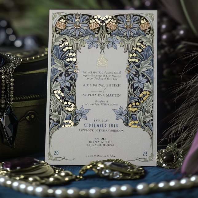 Invitation En Aluminium Christophe Mariage musulman Morris Vintage (Créateur téléchargé)