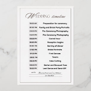 Invitation En Aluminium Chronologie Mariage personnalisable