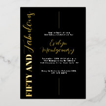Cinquante ans et Fabuleux Fête d'anniversaire Blac