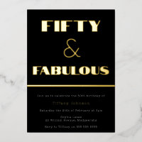 Cinquante et fabuleux ! Retro Black & Gold 50e ann