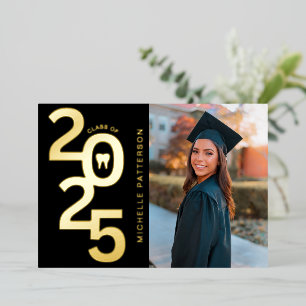 Invitation En Aluminium Classe de 2025 Photo Ecole dentaire