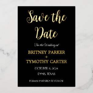 Invitation En Aluminium Code QR moderne Calligraphie photo Mariage noir Fo