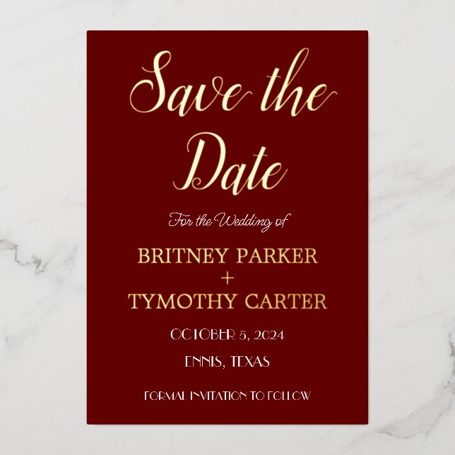 Invitation En Aluminium Code QR moderne de calligraphie photo mariage bord (Recto)