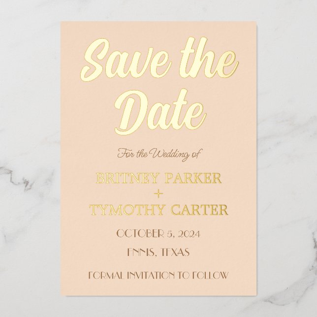 Invitation En Aluminium Code QR Moderne Photo Champagne Écriture Mariage F (Recto)