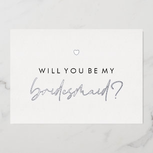 Invitation En Aluminium Coeur D'Argent Serez-Vous Ma Femme D'Accueil