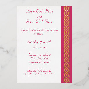 Invitation En Aluminium Coeurs de sevrage celtique dans l'Invitation Foil