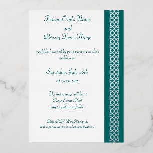 Invitation En Aluminium Coeurs de tissage celtique dans l'Invitation Turqu