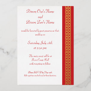 Invitation En Aluminium Coeurs de tressage celtique dans l'invitation de l