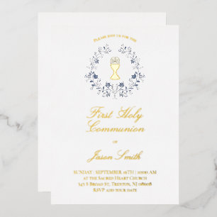 Invitation En Aluminium communion religieuse catholique