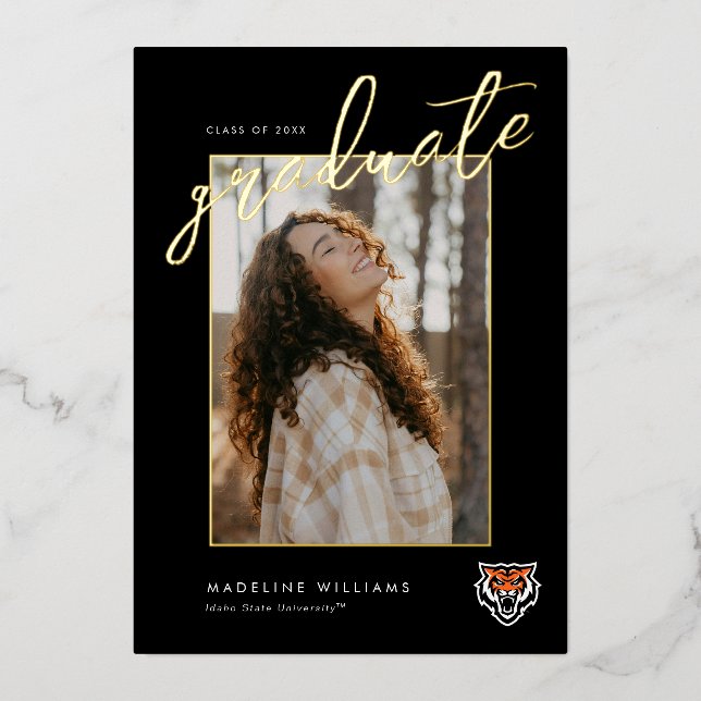 Invitation En Aluminium Conception de l'esprit des Bengals de l'Université (Recto)